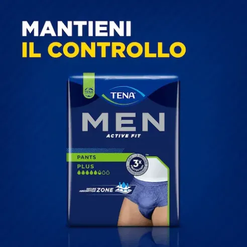 TENA Men Slip Boxer Active Fit Pants Plus: Protezione e Comfort