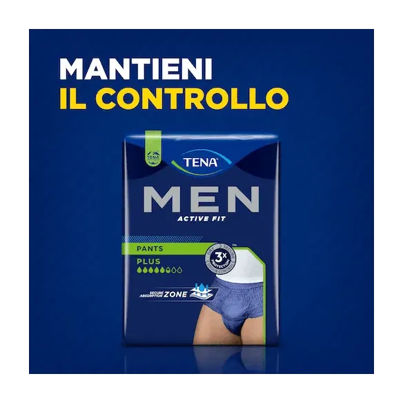TENA Men Slip Boxer Active Fit Pants Plus: Protezione e Comfort