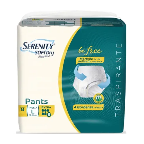 Serenity SoftDry Sensitive Be Free L Extra Pants Pannoloni Mutandina