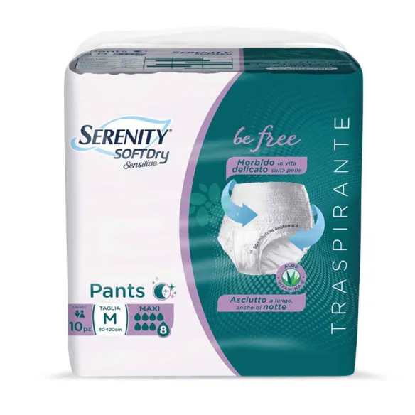 Serenity SoftDry Sensitive Be Free M Maxi Pants Pannoloni Mutandina