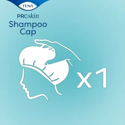 TENA Proskin Shampoo Cap: Cuffia Monouso con Shampoo e Balsamo