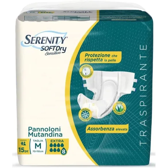 Serenity SoftDRY Extra Sensitive Pannolone Mutandina Taglia M