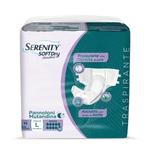 Serenity SoftDRY Maxi Sensitive Pannolone Mutandina Taglia L
