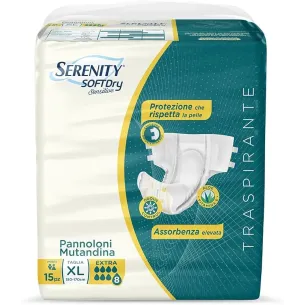 Serenity SoftDRY Extra Sensitive Pannolone Mutandina Taglia XL
