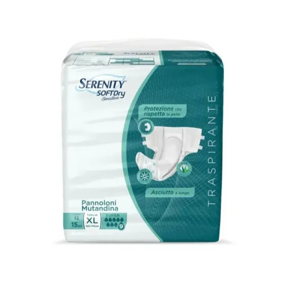 Serenity SoftDRY Super Sensitive Pannolone Mutandina Taglia XL
