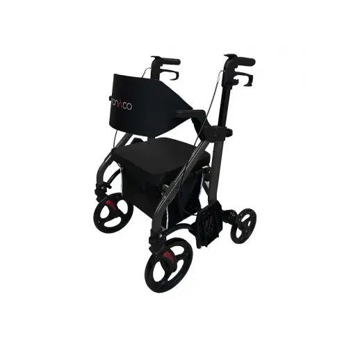 Rollator Monaco: Deambulatore Leggero e Pieghevole con Sedile Imbottito