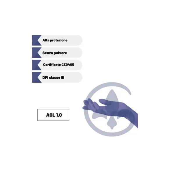 Guanti in Nitrile EKO Zero Powder Free – Alta Protezione e Comfort | Taglia L, 100 pz